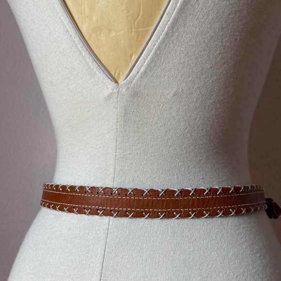 Vintage Esprit Stitched Leather Belt - Picture 6 of 8